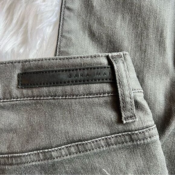 Zara Men’s Sport Moda Gray Jeans Size 34 - Picture 4 of 5